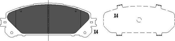 Kavo Parts KBP-9116 - Тормозные колодки, дисковые, комплект autospares.lv