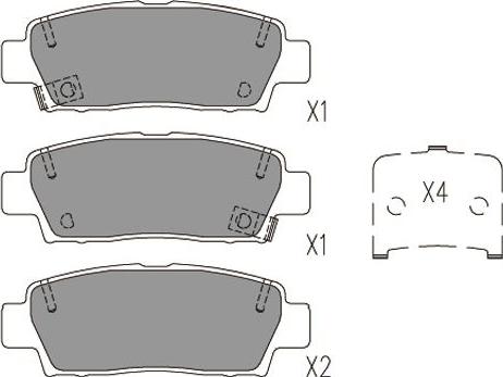 Kavo Parts KBP-9125 - Тормозные колодки, дисковые, комплект autospares.lv