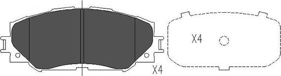 Kavo Parts KBP-9120 - Тормозные колодки, дисковые, комплект autospares.lv