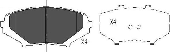 Kavo Parts KBP-4546 - Тормозные колодки, дисковые, комплект autospares.lv