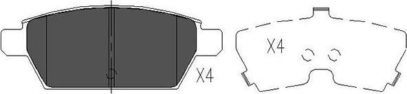 Kavo Parts KBP-4554 - Тормозные колодки, дисковые, комплект autospares.lv