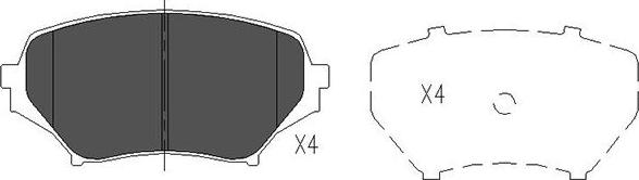 Kavo Parts KBP-4550 - Тормозные колодки, дисковые, комплект autospares.lv