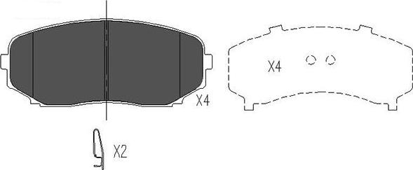 Kavo Parts KBP-4558 - Тормозные колодки, дисковые, комплект autospares.lv