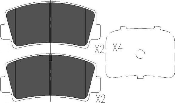 Kavo Parts KBP-4552 - Тормозные колодки, дисковые, комплект autospares.lv