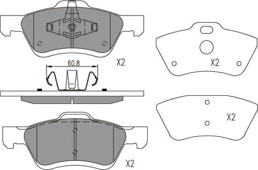 Kavo Parts KBP-4564 - Тормозные колодки, дисковые, комплект autospares.lv