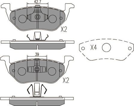 Kavo Parts KBP-4568 - Тормозные колодки, дисковые, комплект autospares.lv