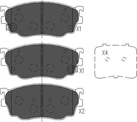 Kavo Parts KBP-4509 - Тормозные колодки, дисковые, комплект autospares.lv