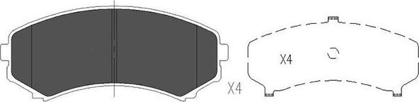 Kavo Parts KBP-4504 - Тормозные колодки, дисковые, комплект autospares.lv