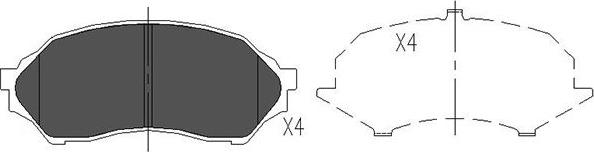 Kavo Parts KBP-4505 - Тормозные колодки, дисковые, комплект autospares.lv