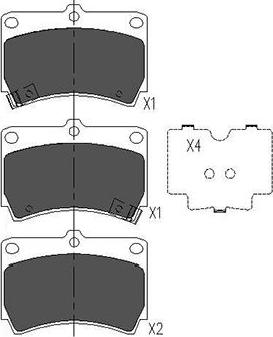 Kavo Parts KBP-4501 - Тормозные колодки, дисковые, комплект autospares.lv