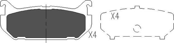 Kavo Parts KBP-4508 - Тормозные колодки, дисковые, комплект autospares.lv