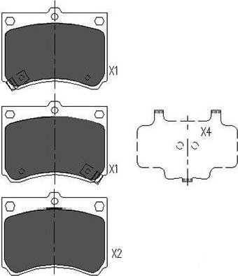 Kavo Parts KBP-4502 - Тормозные колодки, дисковые, комплект autospares.lv