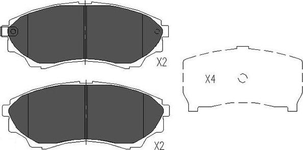 Kavo Parts KBP-4514 - Тормозные колодки, дисковые, комплект autospares.lv