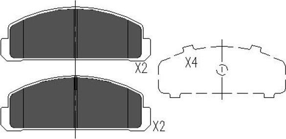 Kavo Parts KBP-4515 - Тормозные колодки, дисковые, комплект autospares.lv