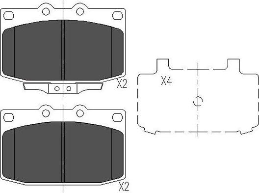 Kavo Parts KBP-4518 - Тормозные колодки, дисковые, комплект autospares.lv