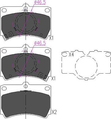 Kavo Parts KBP-4517 - Тормозные колодки, дисковые, комплект autospares.lv