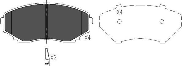 Kavo Parts KBP-4530 - Тормозные колодки, дисковые, комплект autospares.lv