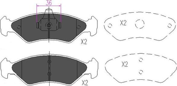 Kavo Parts KBP-4533 - Тормозные колодки, дисковые, комплект autospares.lv