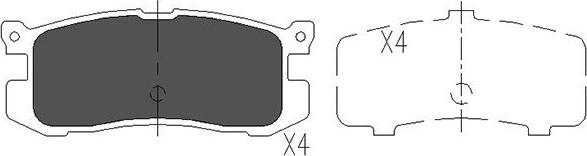 Kavo Parts KBP-4537 - Тормозные колодки, дисковые, комплект autospares.lv