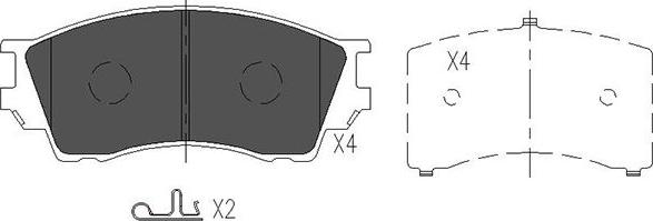 Kavo Parts KBP-4529 - Тормозные колодки, дисковые, комплект autospares.lv