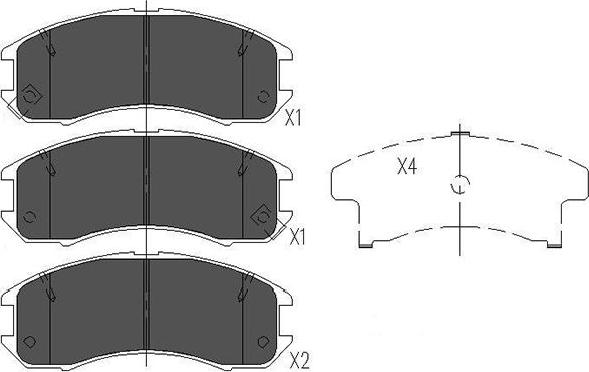 Kavo Parts KBP-4525 - Тормозные колодки, дисковые, комплект autospares.lv