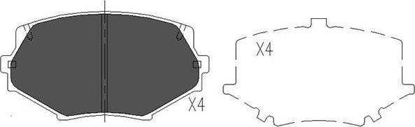 Kavo Parts KBP-4527 - Тормозные колодки, дисковые, комплект autospares.lv