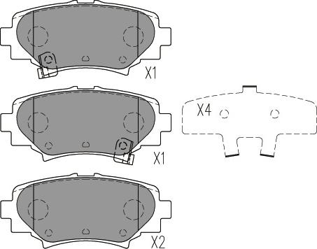 Kavo Parts KBP-4575 - Тормозные колодки, дисковые, комплект autospares.lv