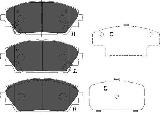 Kavo Parts KBP-4571 - Тормозные колодки, дисковые, комплект autospares.lv