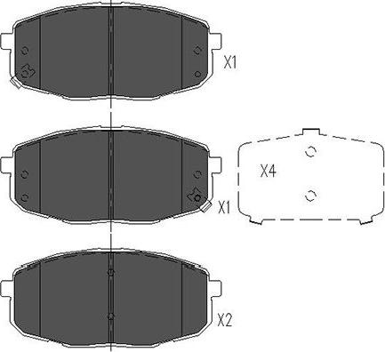 Kavo Parts KBP-4004 - Тормозные колодки, дисковые, комплект autospares.lv