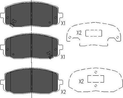 Kavo Parts KBP-4006 - Тормозные колодки, дисковые, комплект autospares.lv