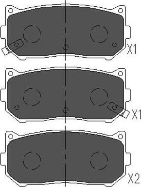 Kavo Parts KBP-4001 - Тормозные колодки, дисковые, комплект autospares.lv
