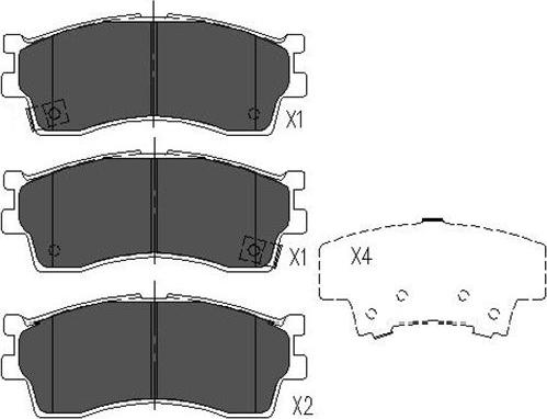 Kavo Parts KBP-4002 - Тормозные колодки, дисковые, комплект autospares.lv