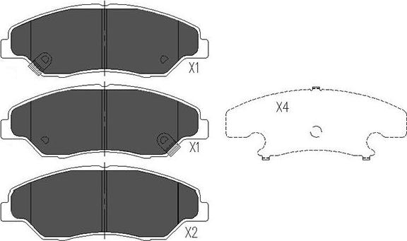 Kavo Parts KBP-4013 - Тормозные колодки, дисковые, комплект autospares.lv