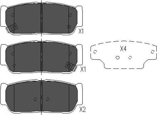 Kavo Parts KBP-4017 - Тормозные колодки, дисковые, комплект autospares.lv