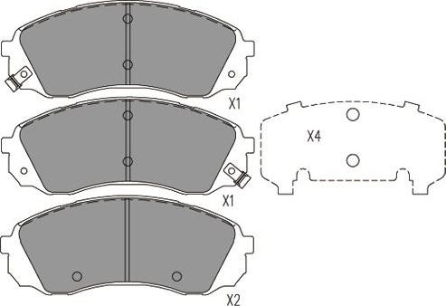 Kavo Parts KBP-4024 - Тормозные колодки, дисковые, комплект autospares.lv