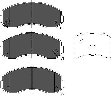 Kavo Parts KBP-4021 - Тормозные колодки, дисковые, комплект autospares.lv