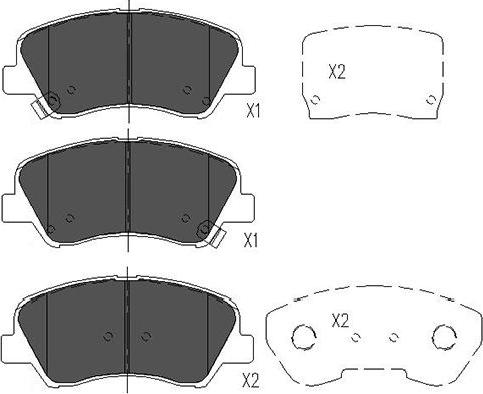 Kavo Parts KBP-4023 - Тормозные колодки, дисковые, комплект autospares.lv