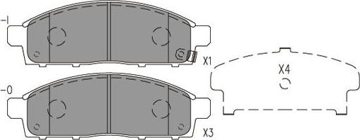 Kavo Parts KBP-5559 - Тормозные колодки, дисковые, комплект autospares.lv