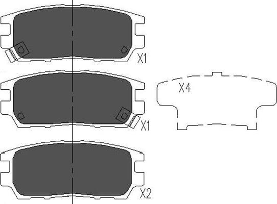 Kavo Parts KBP-5504 - Тормозные колодки, дисковые, комплект autospares.lv