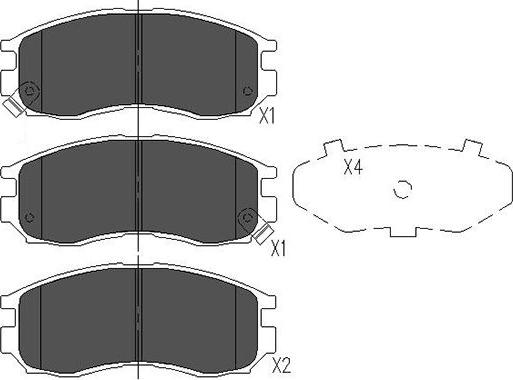 Kavo Parts KBP-5502 - Тормозные колодки, дисковые, комплект autospares.lv