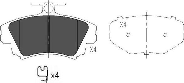 Kavo Parts KBP-5519 - Тормозные колодки, дисковые, комплект autospares.lv