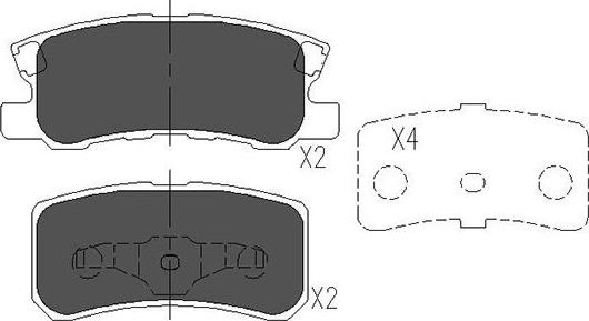 Kavo Parts KBP-5515 - Тормозные колодки, дисковые, комплект autospares.lv