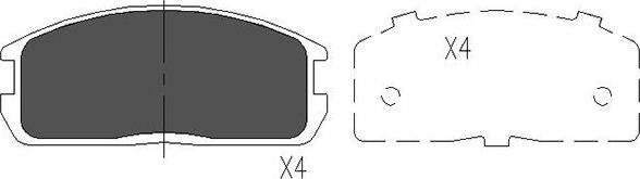 Kavo Parts KBP-5524 - Тормозные колодки, дисковые, комплект autospares.lv