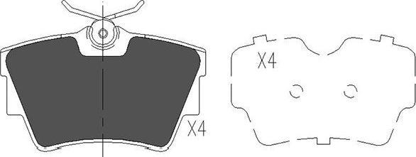 Kavo Parts KBP-6593 - Тормозные колодки, дисковые, комплект autospares.lv