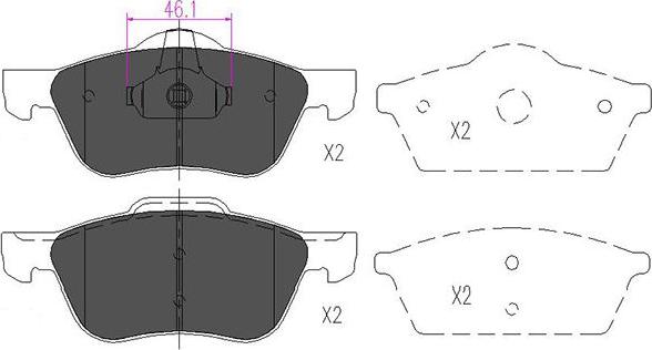 Kavo Parts KBP-6560 - Тормозные колодки, дисковые, комплект autospares.lv