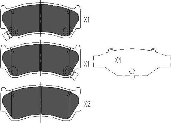 Kavo Parts KBP-6508 - Тормозные колодки, дисковые, комплект autospares.lv