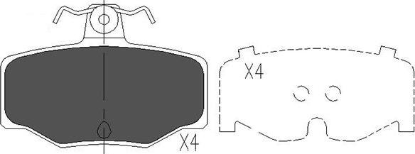 Kavo Parts KBP-6511 - Тормозные колодки, дисковые, комплект autospares.lv