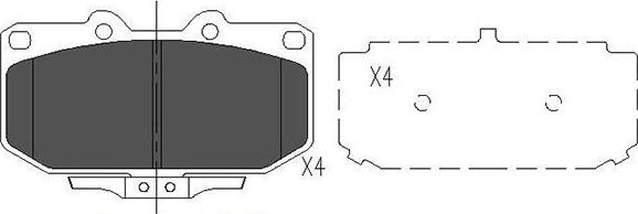 Kavo Parts KBP-6536 - Тормозные колодки, дисковые, комплект autospares.lv