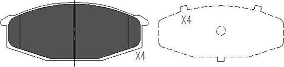 Kavo Parts KBP-6520 - Тормозные колодки, дисковые, комплект autospares.lv