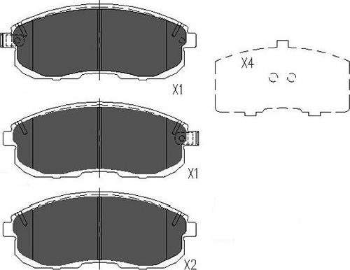 Kavo Parts KBP-6528 - Тормозные колодки, дисковые, комплект autospares.lv